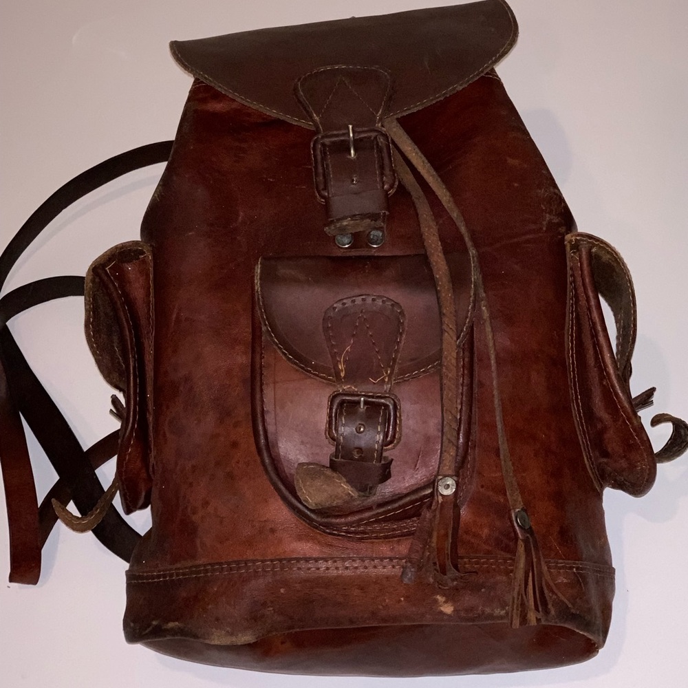 Leather bag pack